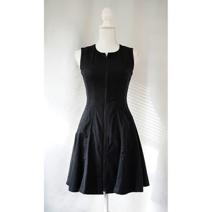 Theory Bonbi Dress | Black Zipper Front